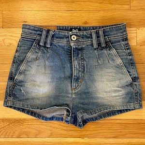 D&G High Waist Denim Shorts, SZ 38